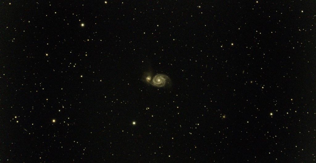 M51, la galaxie du Tourbillon : deux galaxies en&nbsp;interaction