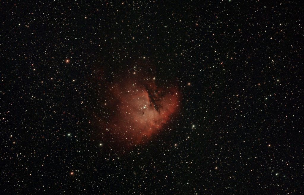 NGC 281, la nébuleuse Pacman : un nuage sculpté par les&nbsp;étoiles