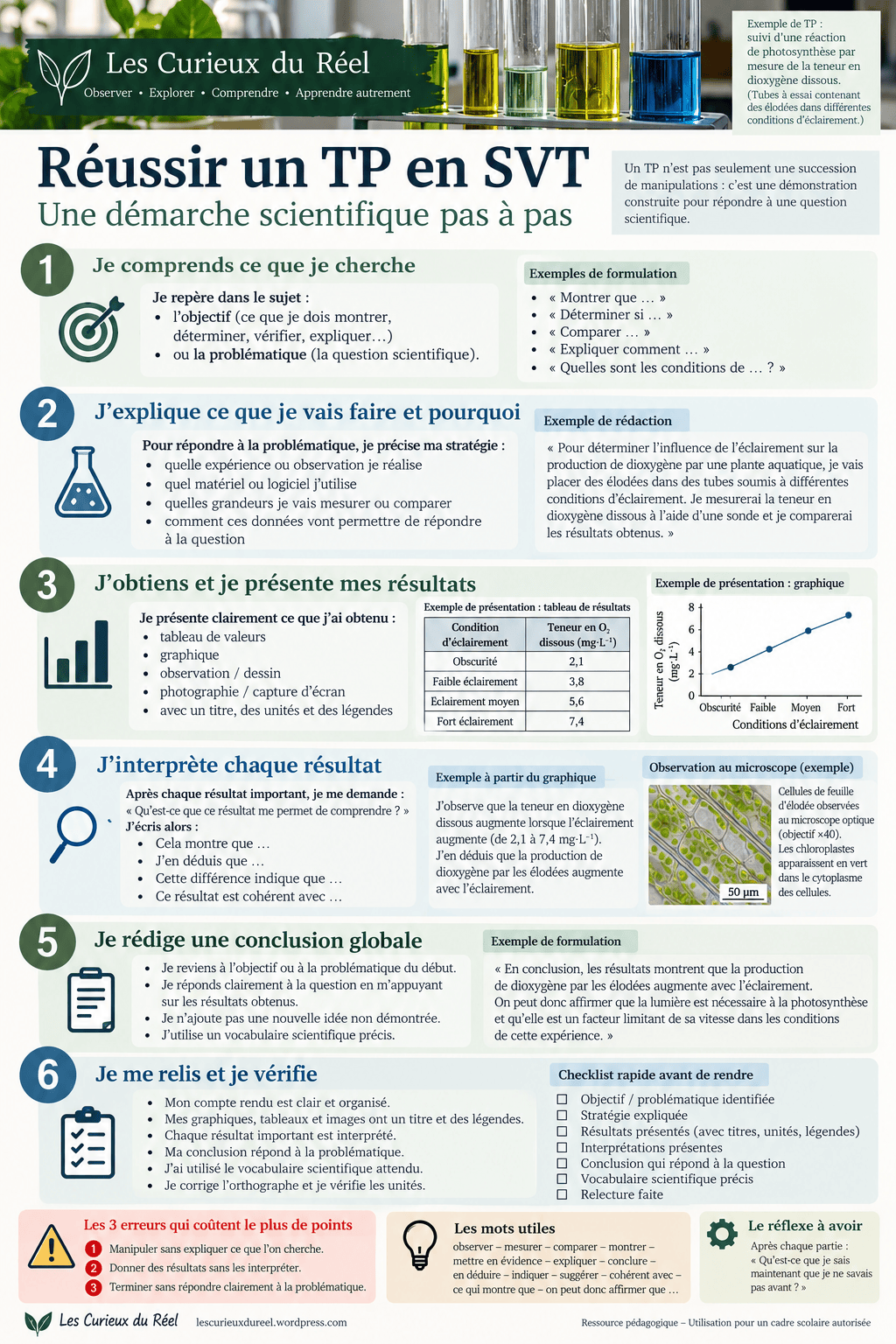 Comment bien répondre à un TP de sciences&nbsp;?